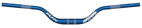 Funn Upturn Riser Lenker, Klemme 35mm, Breite 800mm, Rise 75mm (Blau) | dreifach konifiziert, AL6061 und AL6066, aufrechte Geometrie, Markierungen für Schalt- und Bremshebel, für MTB und BMX