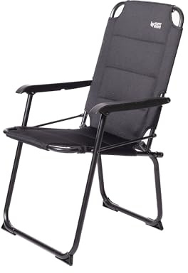 Happy Rhino - Tasman Deluxe - Campingstuhl - Klappstuhl - Outdoor Stuhl - Schwarz - 110 kg Belastbar