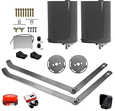 Motor de puerta corrediza, PKM-B01 Tipo de brazo plegable curvo automático Tipo de brazos de doble brazos de giro abrepero de motor de hasta 8,2 pies o 330 libras puerta C.A. Motorizado para motor de