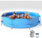 COSTWAY Piscina Desmontable Redonda con Bomba de Filtro, Estructura Metálica Antioxidante, Paredes de Triple Capa, Montaje Sin Herramientas, para Exteriores Jardín Terraza, Azul (Φ 3m x 76 cm)