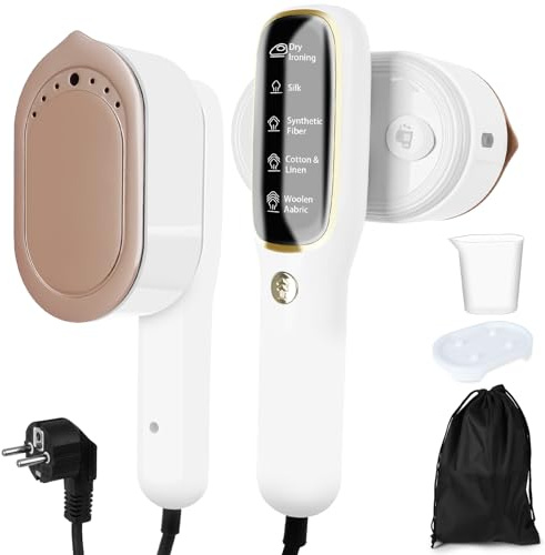 Travel Stiratore Portatile, 1200W Ferro da Stiro da Viaggio, 2 in 1 Verticale e Tradizionale con serbatoio dell'acqua da 100 ml, Riscaldamento Rapido 15 Secondi, per Viaggi e Uso Domestico