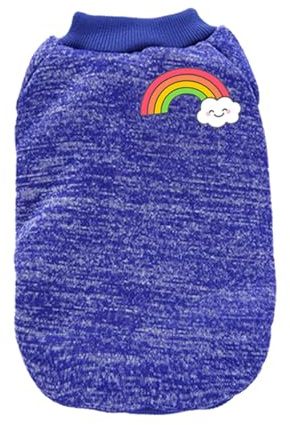 QUXVUIS Hundekleidung, geschmeidig, warm halten, Haustier Pullover, süßes Geschenk, Haustierbedarf, Welpenweste, Verschiedene Größen, Bekleidung, Hunde, T Shirts, Dunkelblau, M