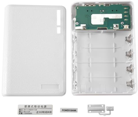 Ksrnsne Caricatore USB portatile 5V 2A 18650 Power Bank Battery Box per iPhone 6 Smartphone Colore: Bianco