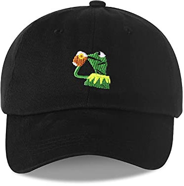 Raylarnia Herren marthasky Kermit der Frosch Tee Strapback Kappe nippen einstellbar schwarz