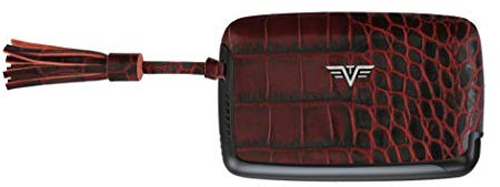 TRU VIRTU Kartenetui - Croco Bordeaux Tassel