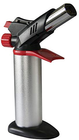 KATSU Chalumeau de Cuisine, Mini Chalumeau à Gaz de Cuisine à Double Tête avec Verrouillage de Sécurité et Double Flamme Réglable pour la Cuisson la Cuisson le Soudage le Chauffage 324104