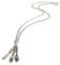 Royal Swan Knife Fork Spoon Necklace Jewelry On A 24'' Sterling Silver Plated Chain - Cute Foodie Jewellery-Vintage Silver Charms-Chef Cook Waiter-