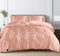 LINENWALAS,100 % natürliches Tencel-Kern-Bettwäsche-Set, 1 Bettdeckenbezug, 1 Spannbetttuch, 2 Kissenbezüge, perfekt für die Hautpflege (Super-King-Size-Bett, Roségold)
