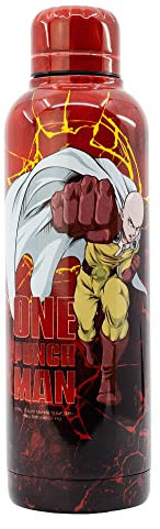 Stor ONE PUNCH MAN - Bouteille transportable en acier inoxydable - Gourde réutilisable SAITAMA - 515 ml