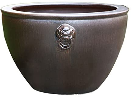 WRLRUILIAN Keramischer Innenhof großer Zylinder Retro Topf Blumentopf Keramik Blumentopf mit Entwässerungsloch extra großen Blumentopf (Color : B, Size : XXL)