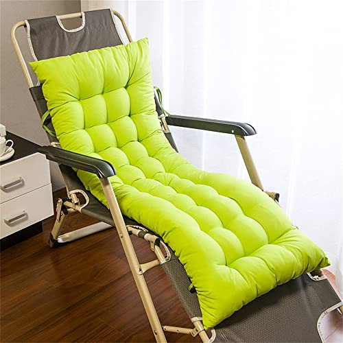 Morbuy Verdicken Deckchair Auflagen für Gartenliegen, Sonnenliege Kissen Tragbare Garten Innenhof Gepolstertes Bett Relax-Liegestuhl Sitzauflage für Sofa, Innen,Außen (48x155x8cm,Grün)