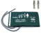 Replacement BP Cuff NIBP Cuff with BP Connector with Inner Airbag for Blood Pressure Monitor Machine (Green Nylon/Dual Tubes/ Bp12 Connectors, Thigh)