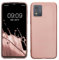 kwmobile Housse Compatible avec Motorola Moto E13 Coque - Housse de téléphone Protection Souple en TPU - Or Rose métallique