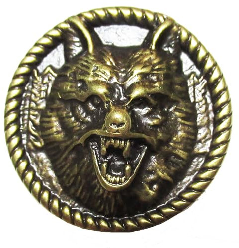 NagaPatches Broche tête loup badge pins en métal coulé insigne métallique plaque