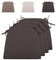 RUIXUAN 4pcs Stuhlkissen 43 * 41cm Sitzkissen Stuhlauflage Outdoor Gartenstuhlkissen Sitzpolster Auflage für Rattanstühle Outdoor Stuhlkissen mit Bändern (Dunkelgrau-4pcs)