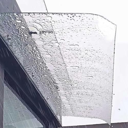 Haustür Vordach Balkon Dach überdachung Vordertürüberdachung Außentür Überhang Markise UV-Schutz Regen Schnee Sonnenlicht Polycarbonatplatte Fenstermarkise Terassendach Garten Terrasse Veranda (Size