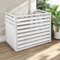 Abdeckung Für Klimaanlage Cover Schutzgitter Verkleidung Klimaanlage Außengerät Versteckter Klimaanlagenständer Blumenständer Jalousien Design Dekorative Klimaanlage Zaun(Weiss,100*50*70cm/40*20*28in)