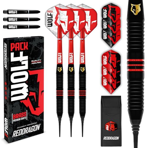 RED DRAGON Wolf Pack Messing dartpfeile mit kunststoffspitze 18g Fass 20g volles Gewicht - Dart Flights und Darts Shafts (Stiele)