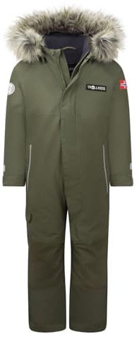 Trollkids Kids Kirkenes Snowsuit 104, dusky olive