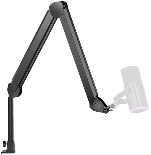 InnoGear Mic Boom Arm, Mikrofonständer mit Kabelmanagementkanälen Höhenerhöhung für Blue Yeti FIFINE AM8 K669B HyperX QuadCast S SoloCast AT2020 Shure SM7B MV7 und andere Mikrofone
