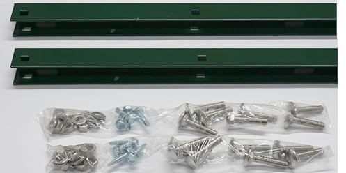 Zaunanschlussleisten 2 Stück, Zaunhöhe 1030 mm, 103 cm, für Doppelstabmatten, grün RAL 6005