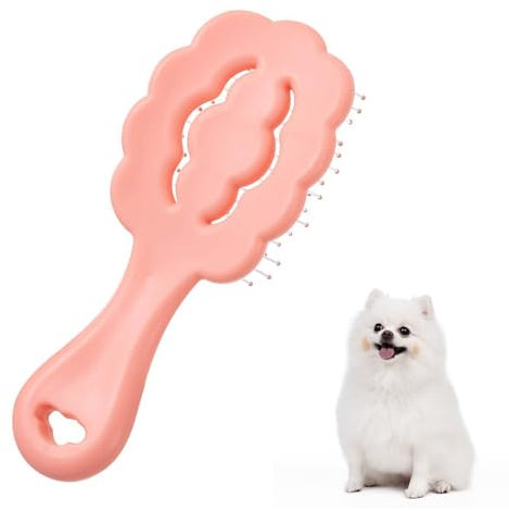Mrltau Cloud-Shape Dog Brush for Undercoat - Small Miracle Grooming for Shih Tzus, Yorkies, Maltipoos, Maltese With Long Hair (Pink)
