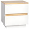 LEADZM Nachttisch Beistelltisch mit 2 Schubladen, Holz-Nachtkommode, Nachtschrank Boxspringbett für Schlafzimmer, Wohnzimmer, 38 x 32 x 40 cm (1, 2 Schublade)