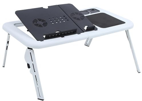 Portable Car Bed Sofa Desk Stand Table Tray with Sliding Keyboard Tray, Lightweight Folding Laptop Desk for Students Dorm Room