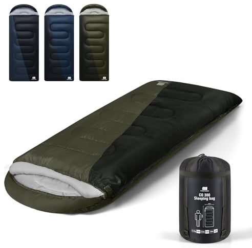 TANSTRIDER 0 Grad XXL Schlafsäcke für Erwachsene, warmes Wetter, Camping-Schlafsack mit Kompressionssack für Winter, Wandern, Jagd, Reisen