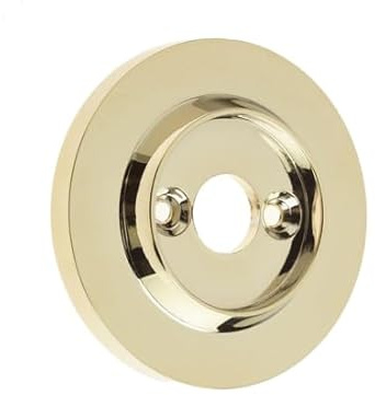 KOOPLES HARDWARE Replacement Roses for Porcelain Door Knobs – Solid Brass Backplates for Ceramic Handles – Traditional Fixing Rose Set for Interior Doors (Brass Finish, 60mm)