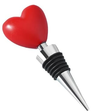 QQNQQ Tappo for Bottiglia di Vino, Tappo for Bottiglia di Vino con Decorazione d'Amore, bomboniere Creative for Matrimoni(Red)