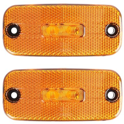 Hooma 2 PCS LED Begrenzungsleuchte für Anhänger 12V 24V Seitenmarkierungsleuchte - Wohnwagen LKWs Schraubanschluss/Anbau 12V/24V Amber (ohne Halter)
