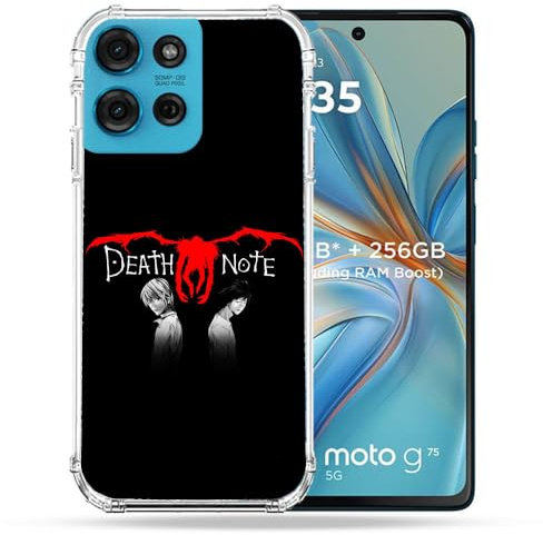 Cokitec Schutzhülle für Motorola G75 5G Manga Death Note, Schwarz