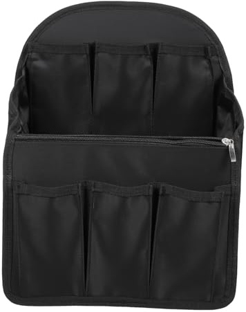 HORIALENCE Nylon-Rucksackfutter mit mehreren Fächern | Aus Nylon, Multi-Slots Design, mit Reißverschlusstaschen, für Reise, Schule, Camping, ideal für Telefon, Kosmetik, Zubehör