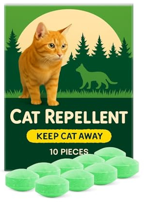 QOCUILC 12 Bolas Repelente Natural para Gatos | Protección Interior y Exterior contra Gatos & Perros | Con Aceite de Menta & Citronela | Seguro para Mascotas, Resistente a Lluvia, Eficaz – Set