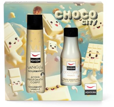 Aquolina Cofanetto Cioccolato Bianco - Choco City - Acqua Corpo 150 Ml + Bagno Doccia 125 Ml