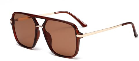 WDZAYXC Übergroß Quadratische Sonnenbrille für Damen und Herren | Moderne, UV400 Schutz