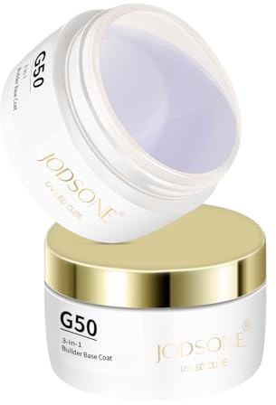 JODSONE 3-in-1 Builder Gel, 15 g klares Builder Base Gel Nagellack zur Stärkung und zum Aufbau der Nägel, Nagelspitzen & No Wipe Foundation, UV-/LED-Aushärtung für DIY-Nageldesign