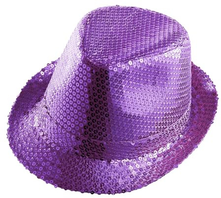 TrendandStylez Pailletten Hut für Karneval & Fasching – Glitzer Fedora Partyhut Damen Herren Kinder | Disco, Silvester, Festival & Kostüm Accessoire | Einheitsgröße, viele Farben, leicht & hochwertig