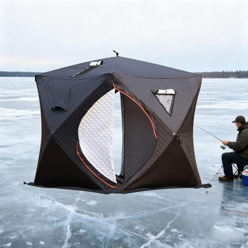 Tenda da sauna per 4 persone, per esterni, 15 x 15 x 16 m, portatile, con tappetino rimovibile e borsa portaoggetti, isolamento per tutte le stagioni per cortile e campeggio
