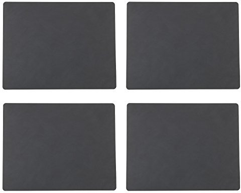 Lind DNA Tischsets Square, L, Nupo Anthazit, 4 Stück Im Set