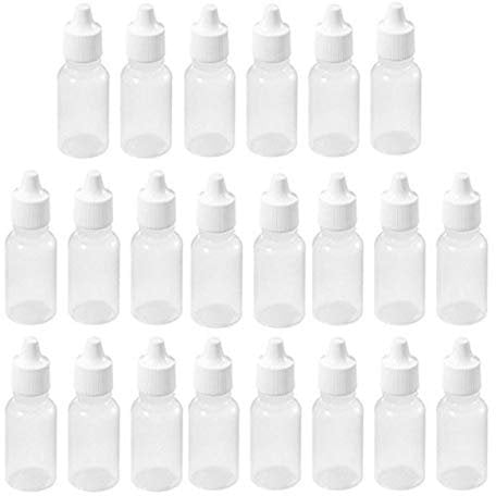 ACENIX® 50 Pieces 5ml dropper potion bottles White small Plastic Empty Refillable Squeezable Liquid sample dropper bottles