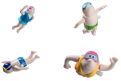 corpus delicti Schwimmer zum Aufziehen - Das putzige Badewannen-Spielzeug - Aufziehfiguren (4er Set)