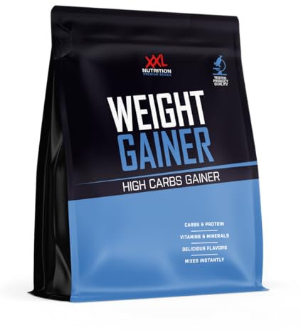 XXL Nutrition - Weight Gainer - Muskelmasse & Muskelaufbau, Protein Pulver Mit EAA & BCAA, Kohlenhydrate, Niedriger Fettgehalt - 2500 Gramm - Schokolade