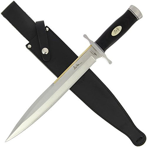 Jagdmesser Bowie Film Expendables Toothpick inkl. Leder-Etui Gürtelmesser Überlebensmesser Outdoor Messer