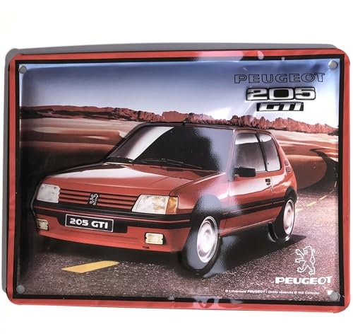 IETS16132RC Plaque métal Peugeot 205 GTI I&S Collector (15x20cm) *modèle en Relief*