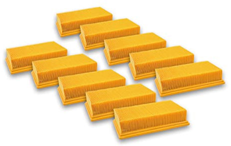 vhbw® 10x Filtri a Piegatura Piatta sostituisce 0702400191, 0702400367 compatibile con aspiratori industriali a umido/secco Würth ISS 35, ISS 35-S, ISS 45-M, ISS 55-S
