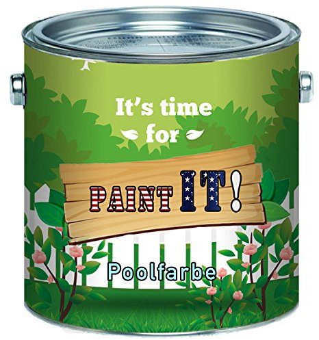 Paint IT Schwimmbeckenfarbe wasserundurchlässig Poolfarbe wetterbeständig (1 L, Weiß)