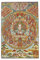 Prime Fengshui Seidenstickerei tibetische Thangka mit grünem Tara/Kashgari Buddha/vier Arme Kwan Yin Avalokitesvara Wandbehang für Heimdekor Thangka Meditation, Satin, 35.4 * 23.6 inches