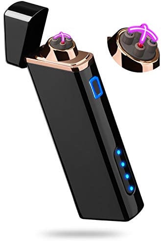 Lighter - Electric arc Lighter USB Rechargeable Windproof Plasma Lighter with Battery Indicator - Multichrome S2000 (S1700)
